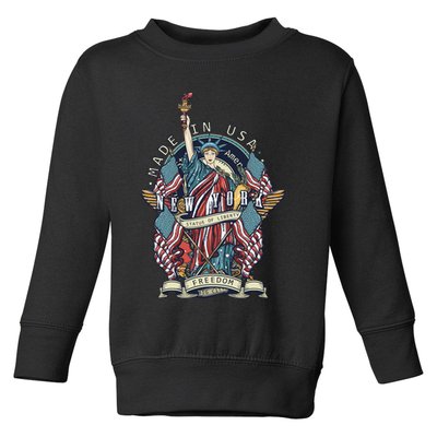 Statue Of Liberty New York Art Toddler Sweatshirt
