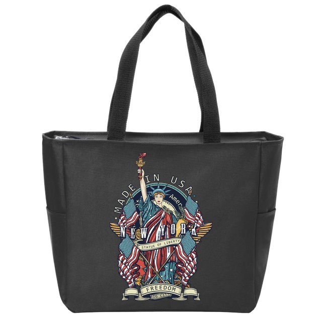 Statue Of Liberty New York Art Zip Tote Bag