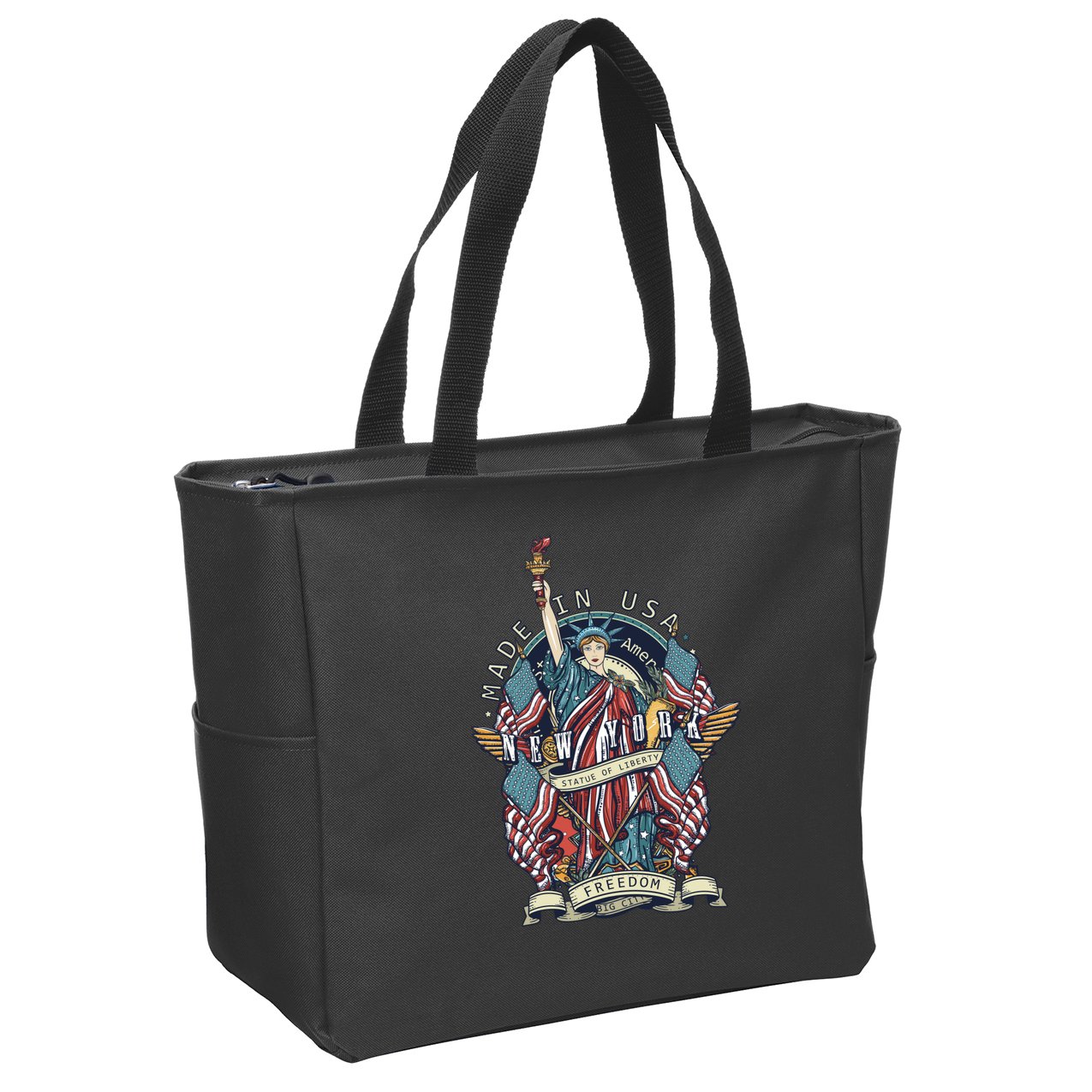 Statue Of Liberty New York Art Zip Tote Bag