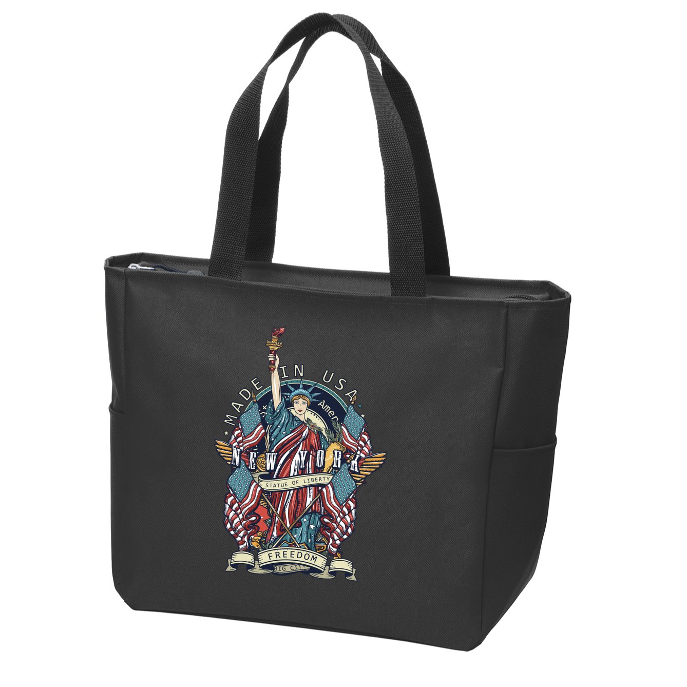 Statue Of Liberty New York Art Zip Tote Bag