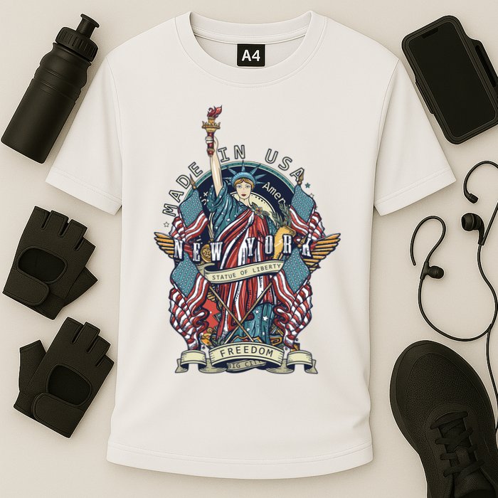 Statue Of Liberty New York Art Cooling Performance Crew T-Shirt