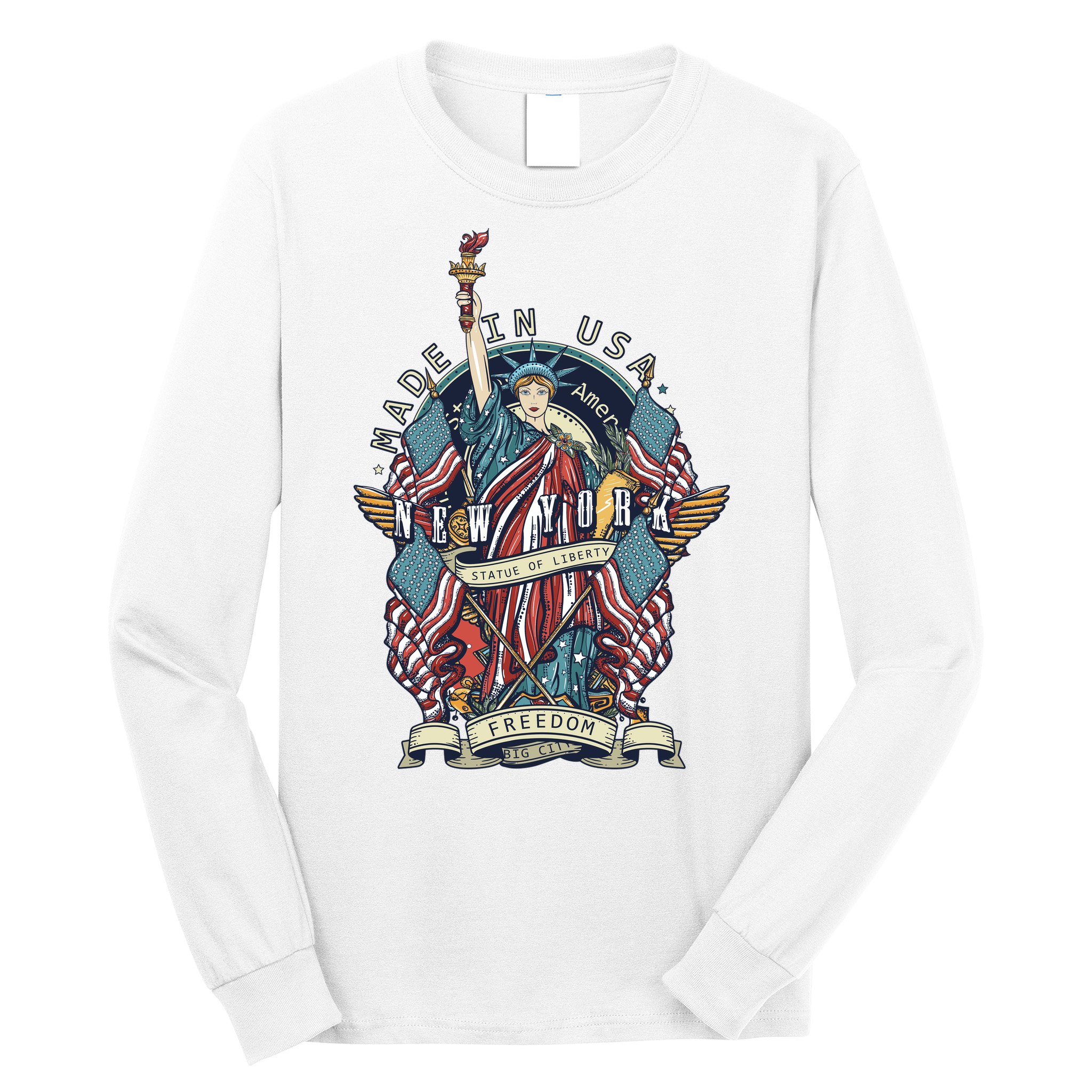 Statue Of Liberty New York Art Long Sleeve Shirt