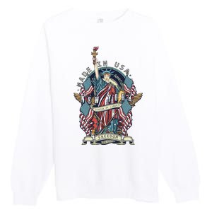 Statue Of Liberty New York Art Premium Crewneck Sweatshirt