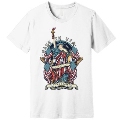 Statue Of Liberty New York Art Premium T-Shirt
