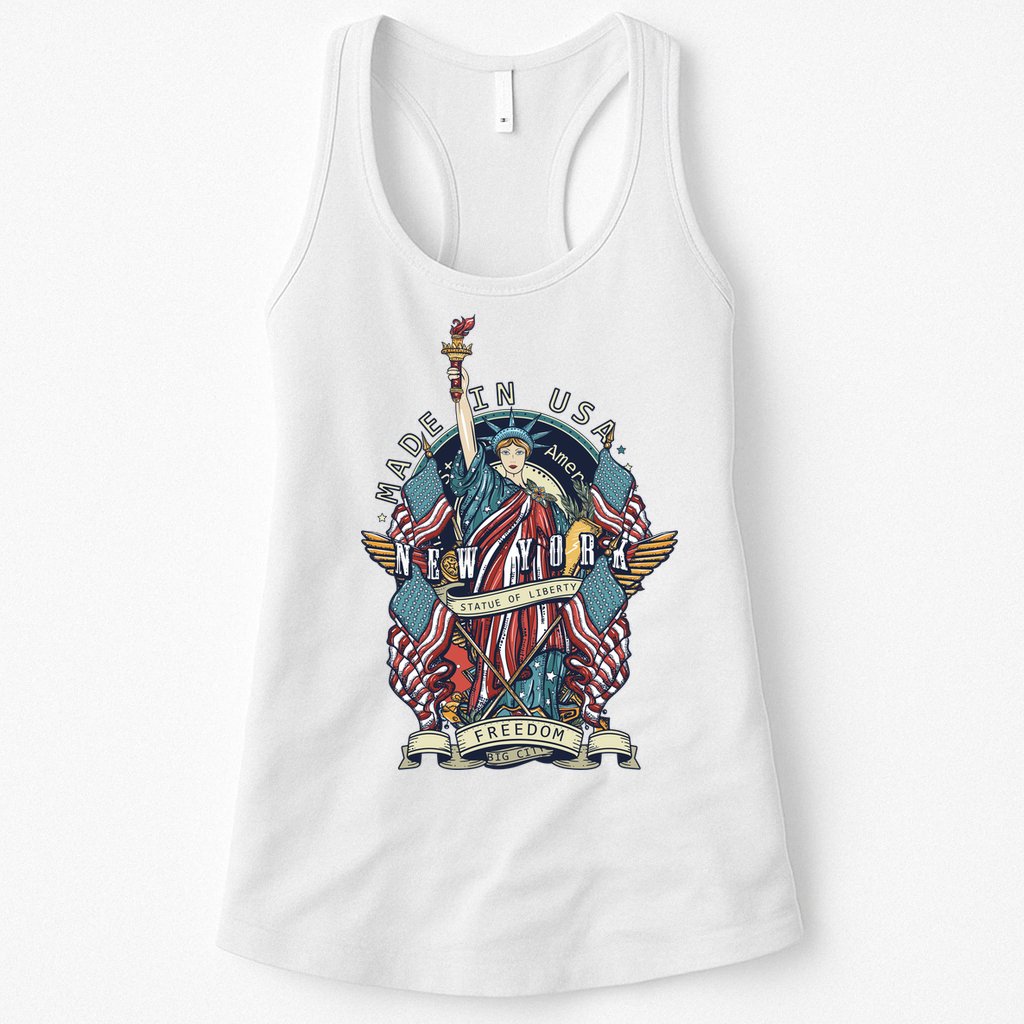 Statue Of Liberty New York Art Womens Tank Top