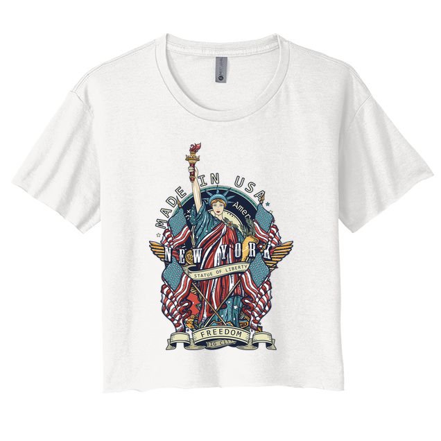 Statue Of Liberty New York Art Crop Top