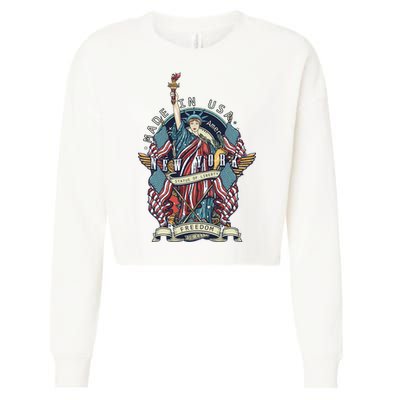 Statue Of Liberty New York Art Cropped Pullover Crew