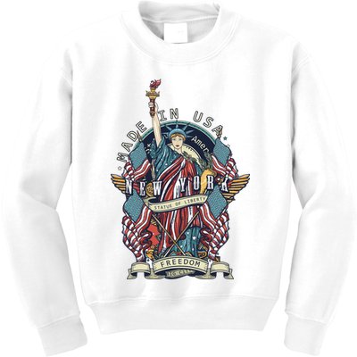 Statue Of Liberty New York Art Kids Sweatshirt