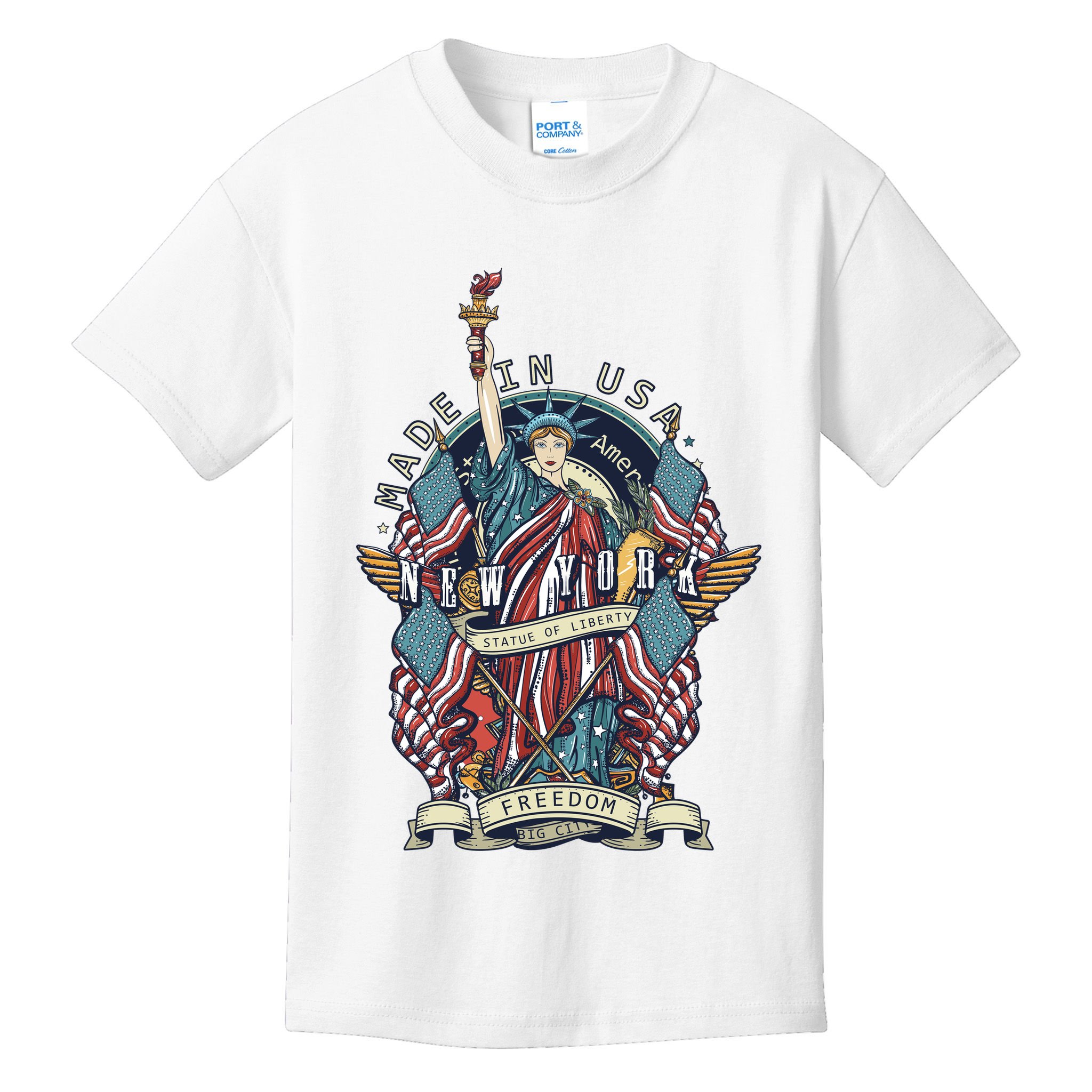 Statue Of Liberty New York Art Kids T-Shirt