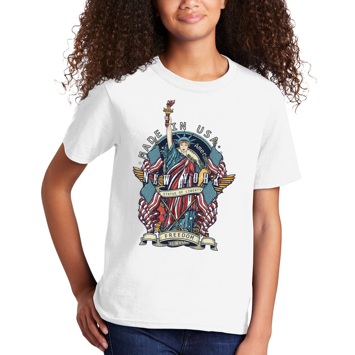 Statue Of Liberty New York Art Kids T-Shirt