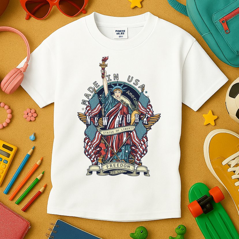 Statue Of Liberty New York Art Kids T-Shirt