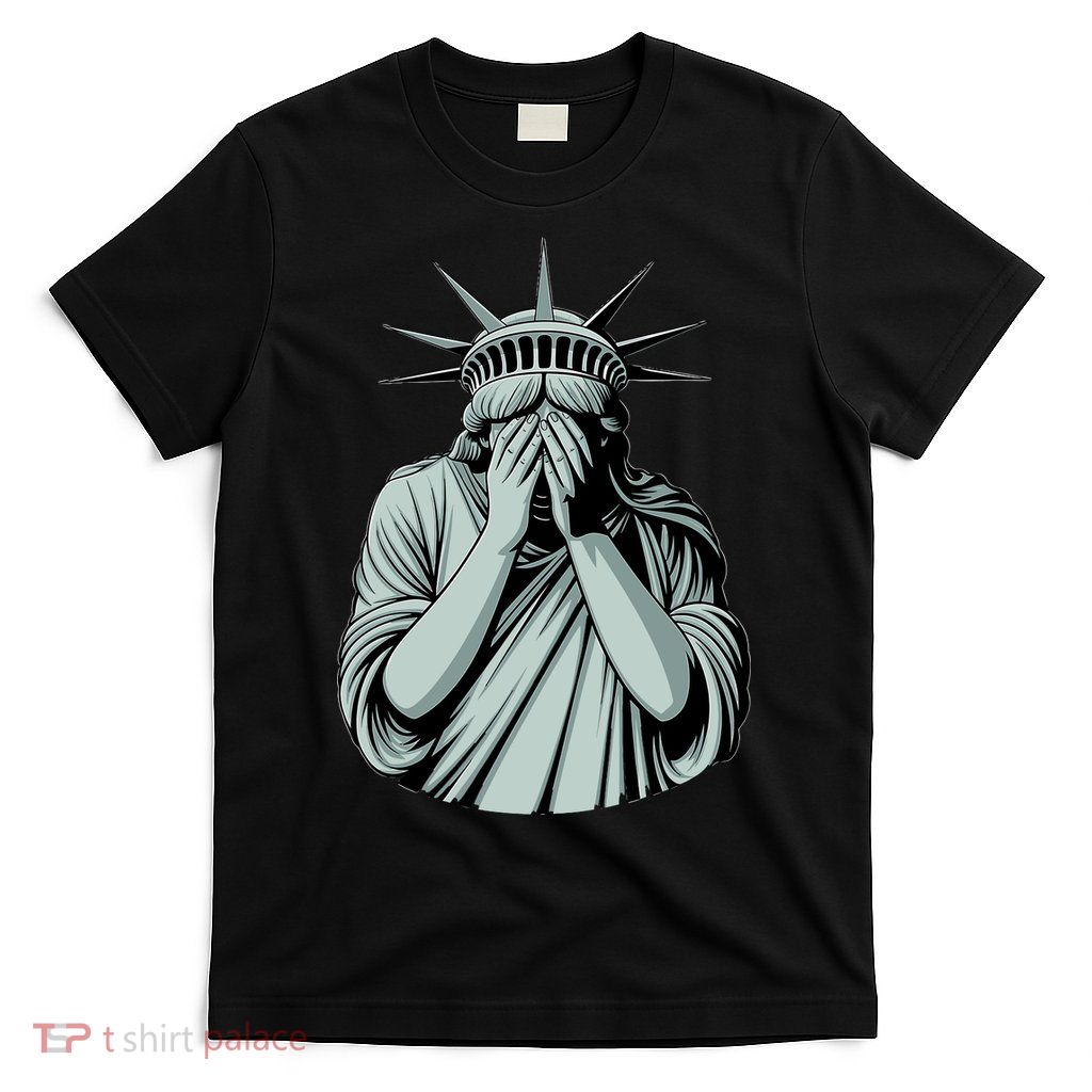 Statue Of Liberty Sad America USA T-Shirt