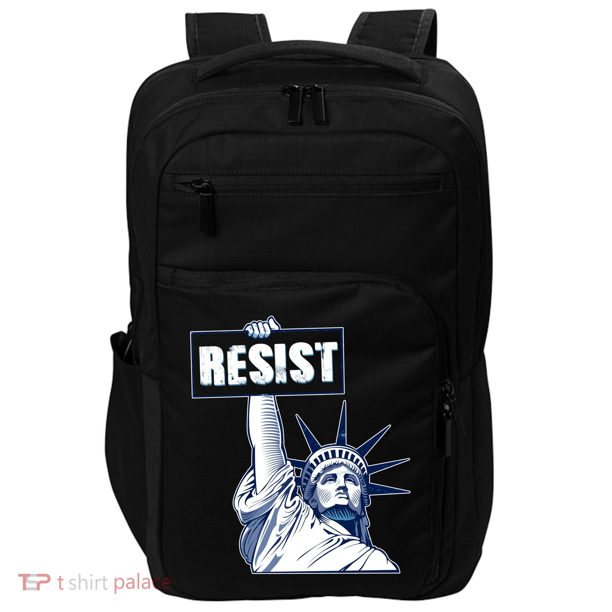 Statue of Liberty Resist Protest Fight Impact Tech Backpack