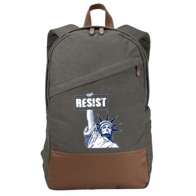Statue of Liberty Resist Protest Fight Cotton Canvas Backpack