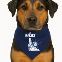 Statue of Liberty Resist Protest Fight USA-Made Doggie Bandana