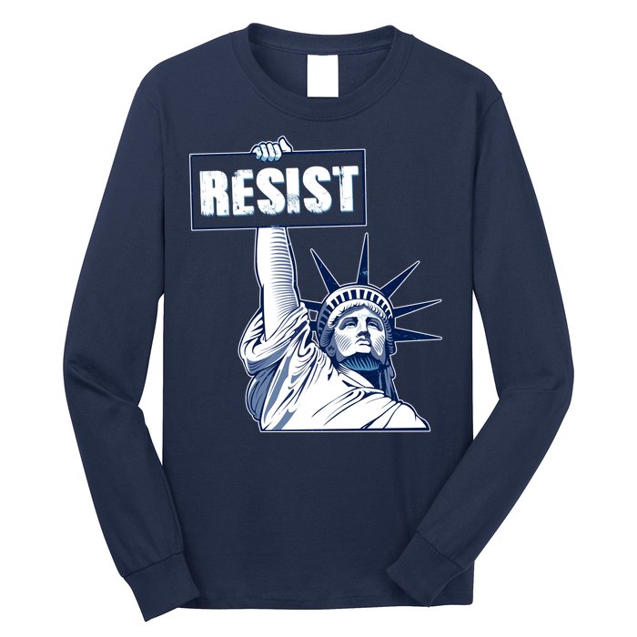 Statue of Liberty Resist Protest Fight Long Sleeve Shirt