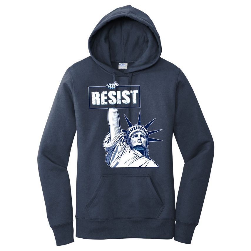 Statue of Liberty Resist Protest Fight Women's Pullover Hoodie