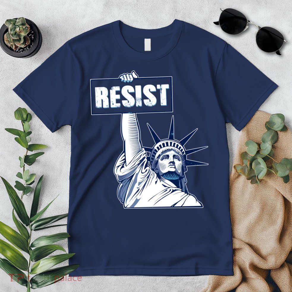 Statue of Liberty Resist Protest Fight Premium T-Shirt