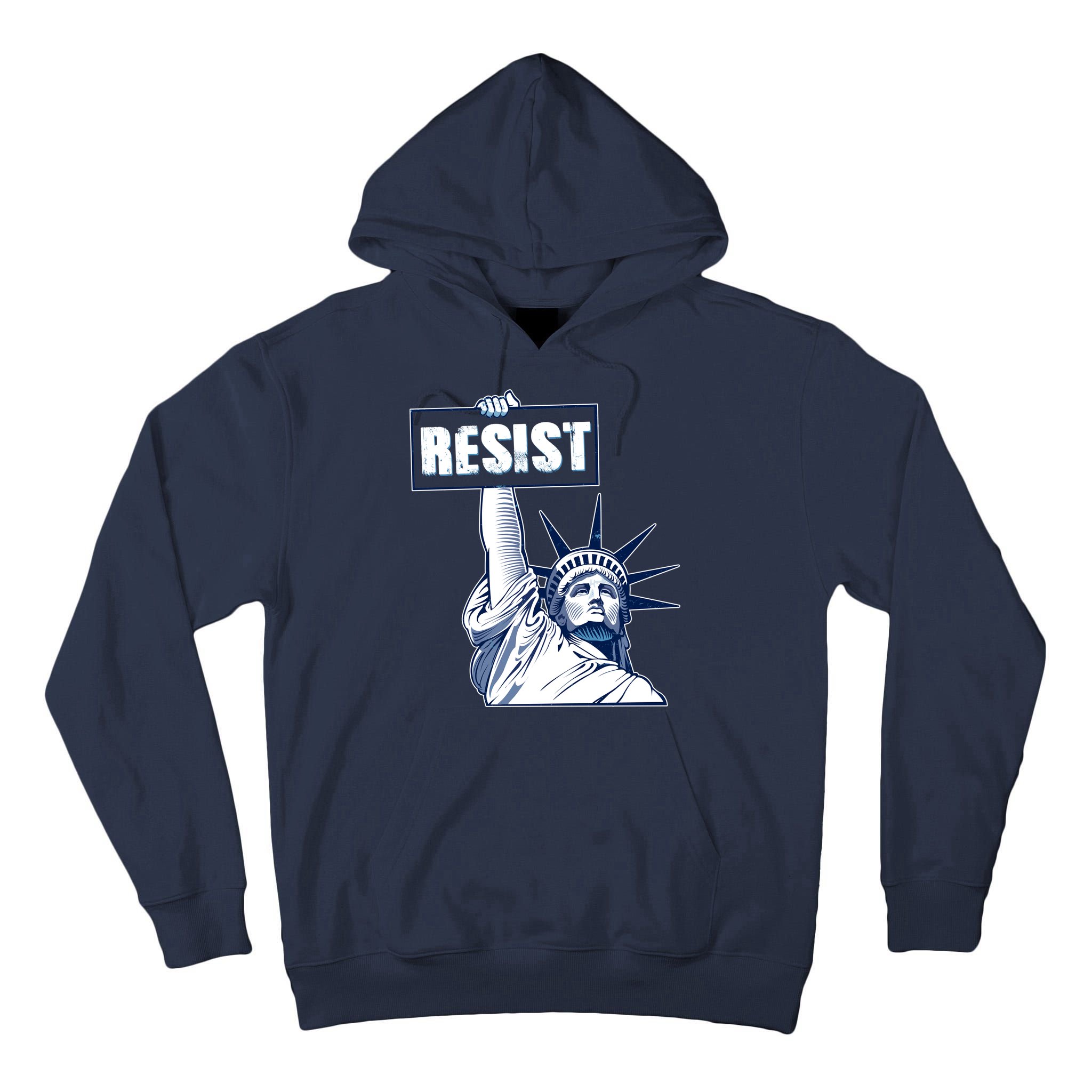 Statue of Liberty Resist Protest Fight Tall Hoodie