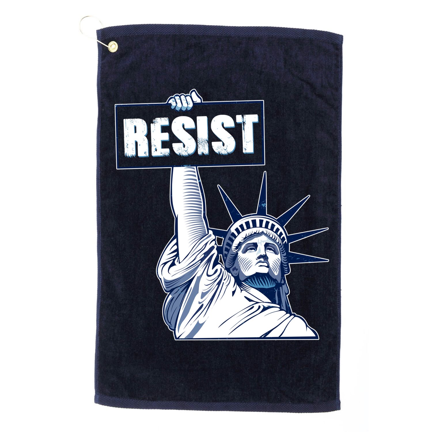 Statue of Liberty Resist Protest Fight Golf Towel