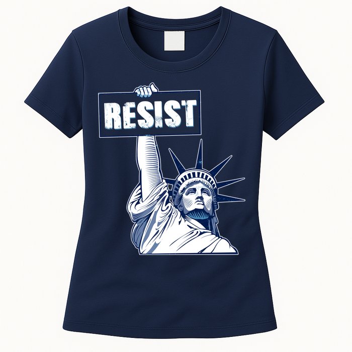 Statue of Liberty Resist Protest Fight Womens T-Shirt