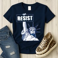 Statue of Liberty Resist Protest Fight Womens T-Shirt