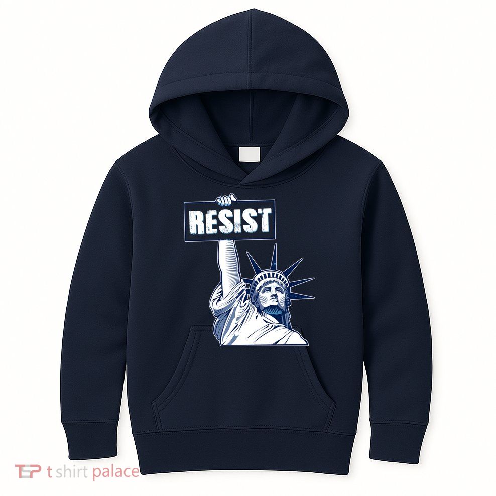 Statue of Liberty Resist Protest Fight Kids Hoodie