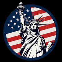 Statue Of Liberty With American Flag Fourth Of July 16 in Basic Backpack