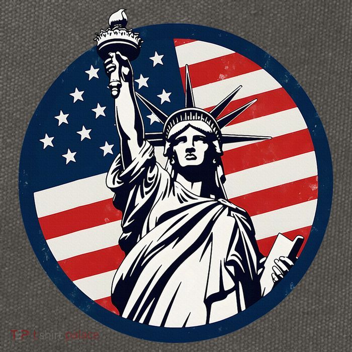 Statue Of Liberty With American Flag Fourth Of July Cotton Canvas Backpack