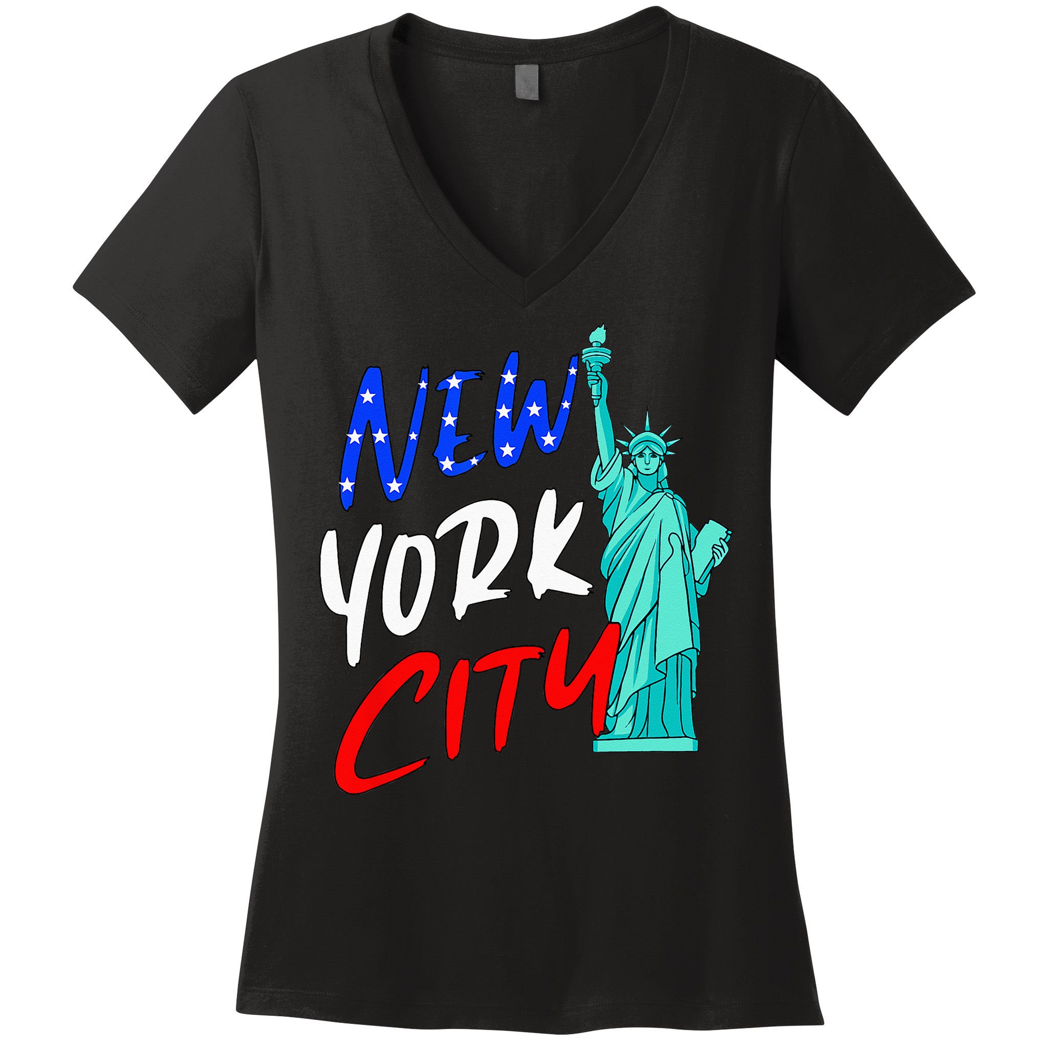 Statue Of Liberty New York City Souvenirs Women's V-Neck T-Shirt