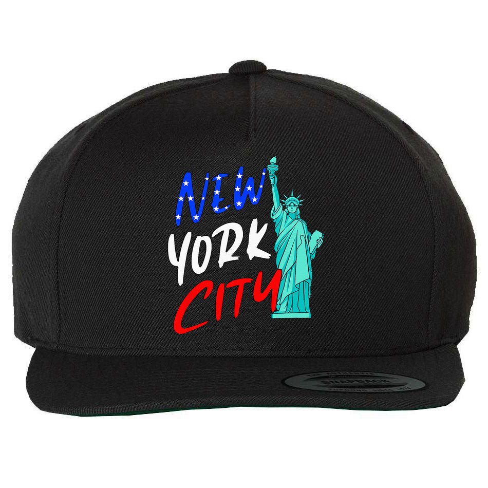 Statue Of Liberty New York City Souvenirs Wool Snapback Cap