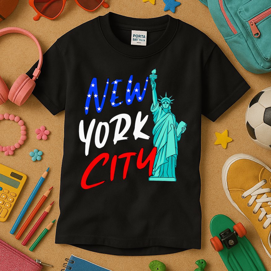 Statue Of Liberty New York City Souvenirs Kids T-Shirt