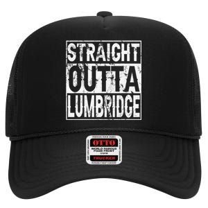 Straight Outta Lumbridge Funny Lumbridge Costume High Crown Mesh Back Trucker Hat