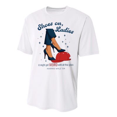 Shoes On Ladies Harris Walz 2024 Campaign Anti Trump Performance Sprint T-Shirt