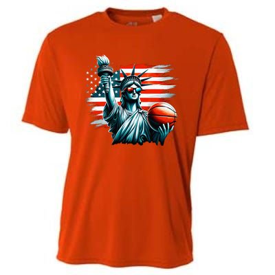 Statue Of Liberty Independence Day 4th Of July Cooling Performance Crew T-Shirt