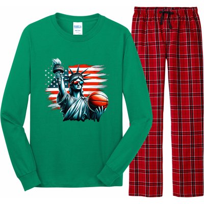 Statue Of Liberty Independence Day 4th Of July Long Sleeve Pajama Set