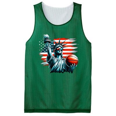 Statue Of Liberty Independence Day 4th Of July Mesh Reversible Basketball Jersey Tank