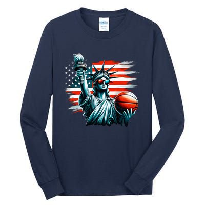 Statue Of Liberty Independence Day 4th Of July Tall Long Sleeve T-Shirt