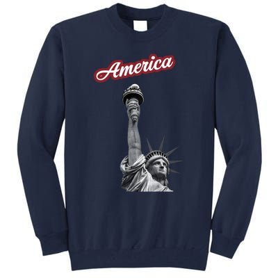 Statue Of Liberty Beer Holde Tall Sweatshirt