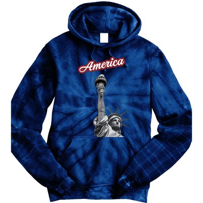 Statue Of Liberty Beer Holde Tie Dye Hoodie