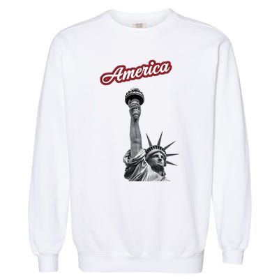 Statue Of Liberty Beer Holde Garment-Dyed Sweatshirt