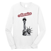 Statue Of Liberty Beer Holde Long Sleeve Shirt