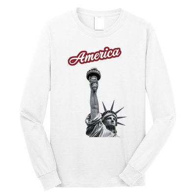 Statue Of Liberty Beer Holde Long Sleeve Shirt