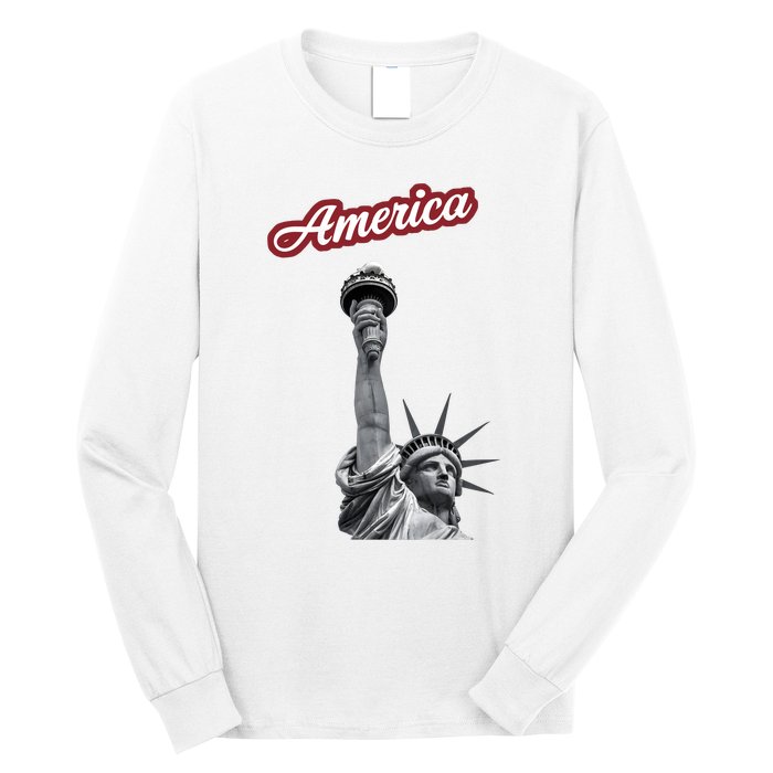 Statue Of Liberty Beer Holde Long Sleeve Shirt