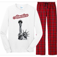 Statue Of Liberty Beer Holde Long Sleeve Pajama Set