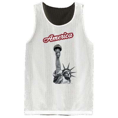 Statue Of Liberty Beer Holde Mesh Reversible Basketball Jersey Tank