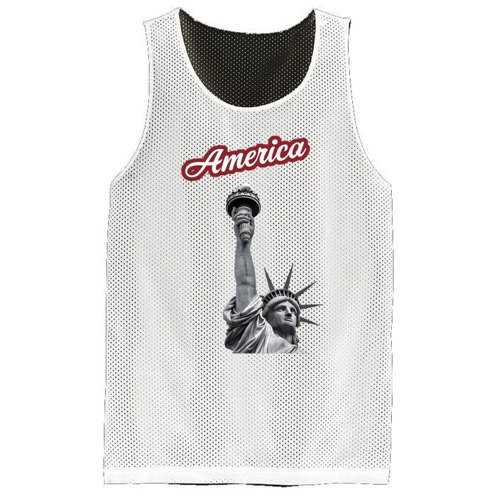 Statue Of Liberty Beer Holde Mesh Reversible Basketball Jersey Tank