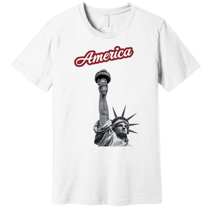 Statue Of Liberty Beer Holde Premium T-Shirt