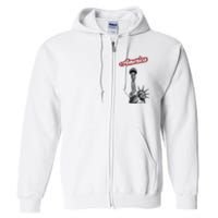 Statue Of Liberty Beer Holde Full Zip Hoodie