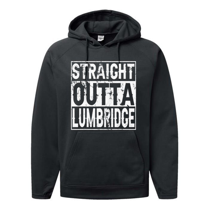 Straight Outta Lumbridge Funny Lumbridge Costume Performance Fleece Hoodie